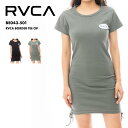 RVCA/ルーカ レディース 半袖 ロング丈 Tシャツ RVCA BORDER TEE OP 2024 SPRING BE043-501 ワンピース 半そで ミニワンピース クルーネック ブラック グリーン ブランド おしゃれ 春夏 正規品 女性用