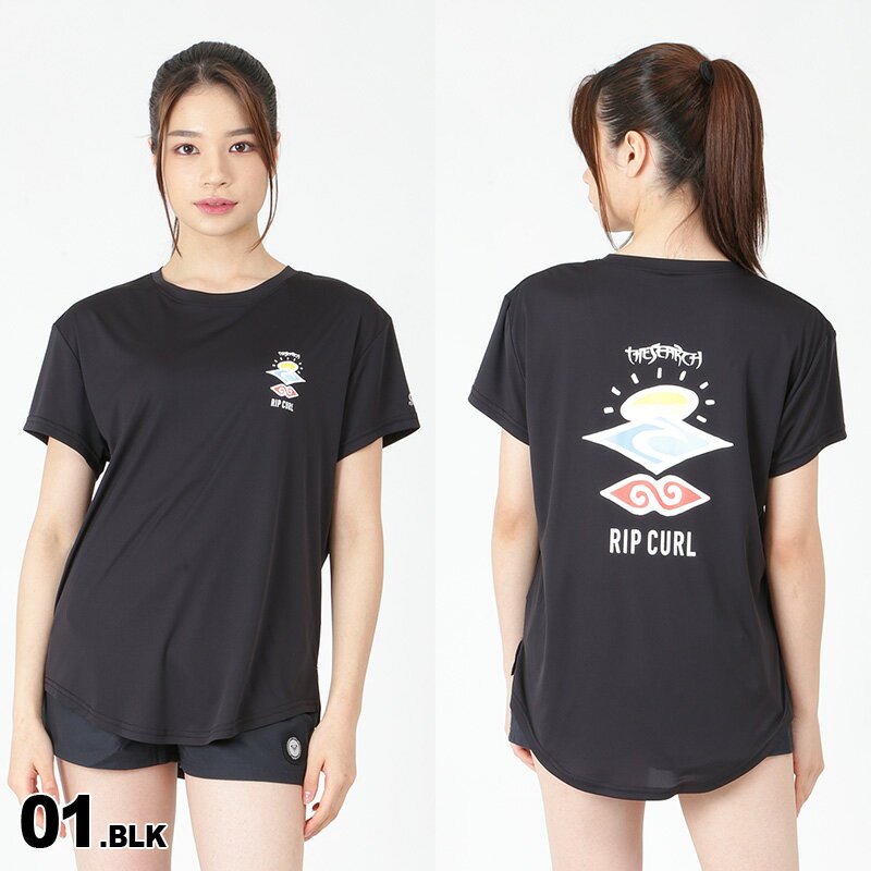 RIPCURL/リップカール レディース 半袖 ラッシュガード Tシャツ R03-866 吸水速乾 UVカット UPF50+ 水着 ビーチ 海水浴 プール 女性用 2