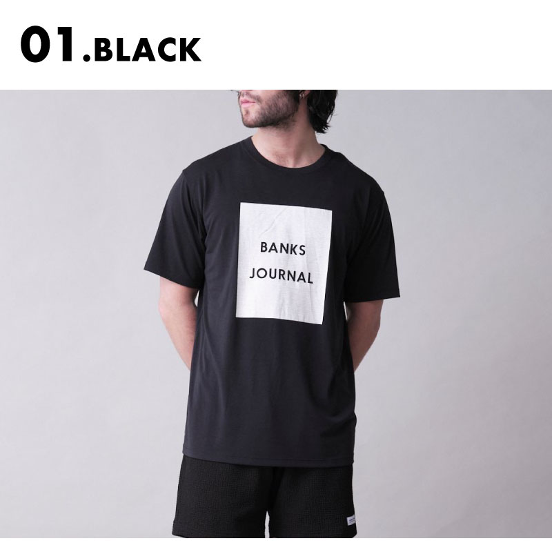 BANKS JOURNAL/バンクスジャーナル メンズ 半袖 ラッシュガード Tシャツ BOX SURF ...