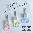 LEDチャームキーホルダー ペット おさんぽ 首輪 リール 迷子 送料無料 こどもキーホルダー アクリルキーホルダー ミニクリアファイルプレゼント 暗い夜道 散...