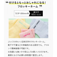 アイロンシールフロッキー2色セット超強力洗濯耐性送料無料ミニクリアファイル付送料無料フロッキーネーム防水お名前シール小学校幼稚園保育園入園入学タオル伸縮靴下シンプル布用