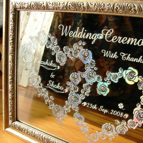 ウェルカムボード ミラー ウエルカムボード パーティー ブライダル 鏡 ウェディング ウエディング おしゃれな 手作り ホログラム かわいい 結婚祝い 玄関