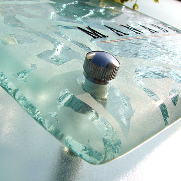 ガラス表札 表札 戸建 ガラス おしゃれ 和風 和モダンネーム プレート 表札 オシャレ　アイアン 3