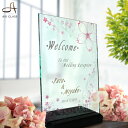 ウェルカムボード 和風【桜柄 ガラス 漢字で和風も可!】ブライダル ウエルカムボード ウエディング 受付 おしゃれ 手作り 和