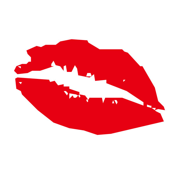 【ステッカー】キスマーク 選べるサイズ・カラー 車のドレスアップに 飾り付けに 唇/キス/リップ/SEXY/..