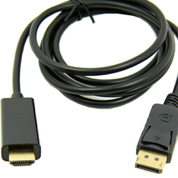 DP to HDMI �P�[�u�� 1.8m displayport �p�\�R���ƃ��j�^�[�̐ڑ��� �f�B�X�v���C�|�[�g�P�[�u�� �p�b�V�u�^�C�v  DP���j�^�[