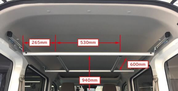 エブリイDA17(W・V) 車内キャリア ハンガーバー RW-13E / 横山製作所 ROCKY(ロッキー)