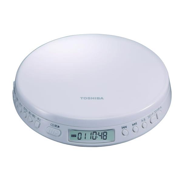 TOSHIBA(東芝) ポータブルCDプレーヤー TY-P10(W) 語学学習向け USB電源対応 乾電池併用 A‑Bリピート 速度調整 ワンタッチサーチ MP3再生 カナルイヤホン付属