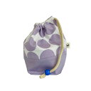 巾着 小 巾着袋 コップ袋 【レトロドット パープル】 こども キッズ 子供用 コップ入れ 保育所 コップ 保育園 幼稚園 小学校 男の子 女の子 ポーチ 通園...