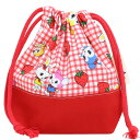 巾着 小 巾着袋 コップ袋 【ストロベリーランド レッド】2トーン こども キッズ 子供用 コップ入れ 保育所 コップ 保育園 幼稚園 小学校 男の子 女の子 ...