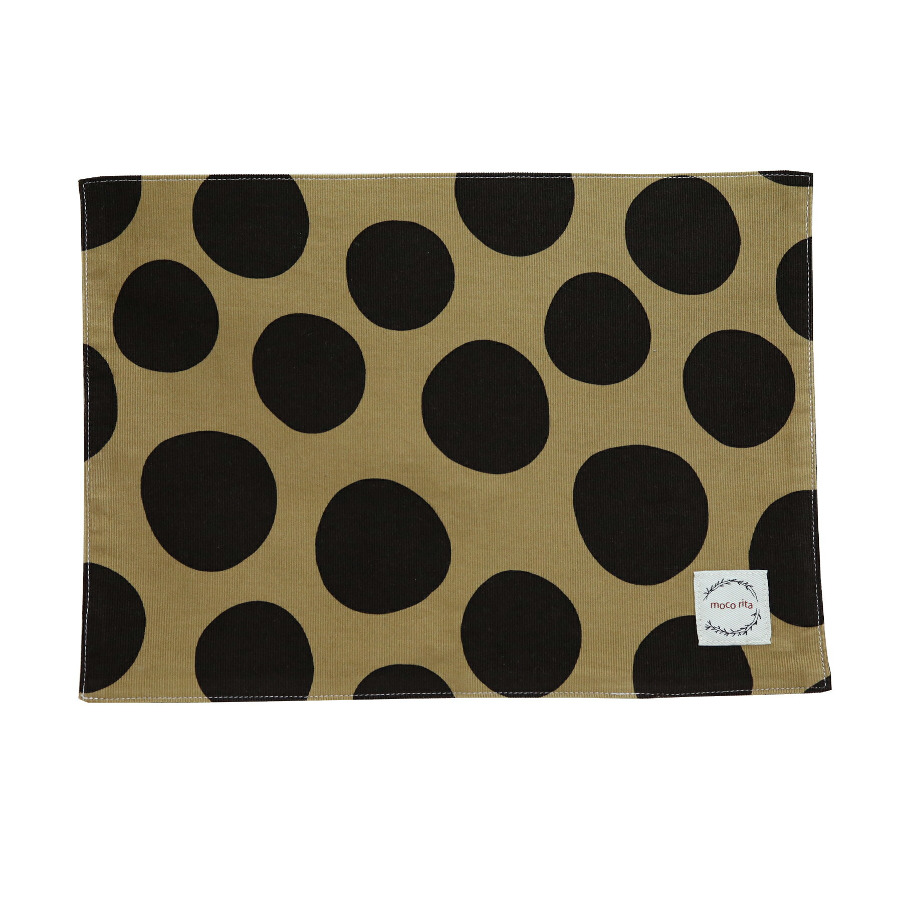 ランチョンマット 子供用 25cm×35cm 【コーデュロイBIGドット】キッズ 日本製 ランチクロス テーブル クロス ランチマット テーブル クロス 給食 男の子 女の子 給食 男の子 女の子 小学校 保育園 幼稚園 入園 入学 準備 おしゃれ かわいい プレイスマット