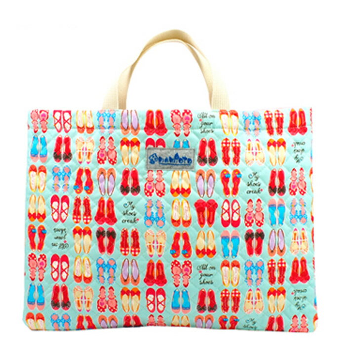 レッスンバッグ 【ガールズシューズ スカイ】30cm×40cm キルティング キルト 日本製 小学校 幼稚園 保..