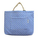 ◆サイズ変更対応商品◆ レッスンバッグ 【スカイチェック】30cm×40cm キルティング マチ付き Dカン キルト ポケット 小学校 幼稚園 保育園 入園 入学 準備 女の子男の子 手提げ袋 手提げかばん 手さげバッグ キッズ かわいい お稽古バッグ トートバッグ