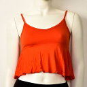 TOPSHOP・トップショップ VISCOSE PEPLUM/トップショップビスコースペプラムオレンジフレアキャミソール 春 夏 トップス レディース ノ..