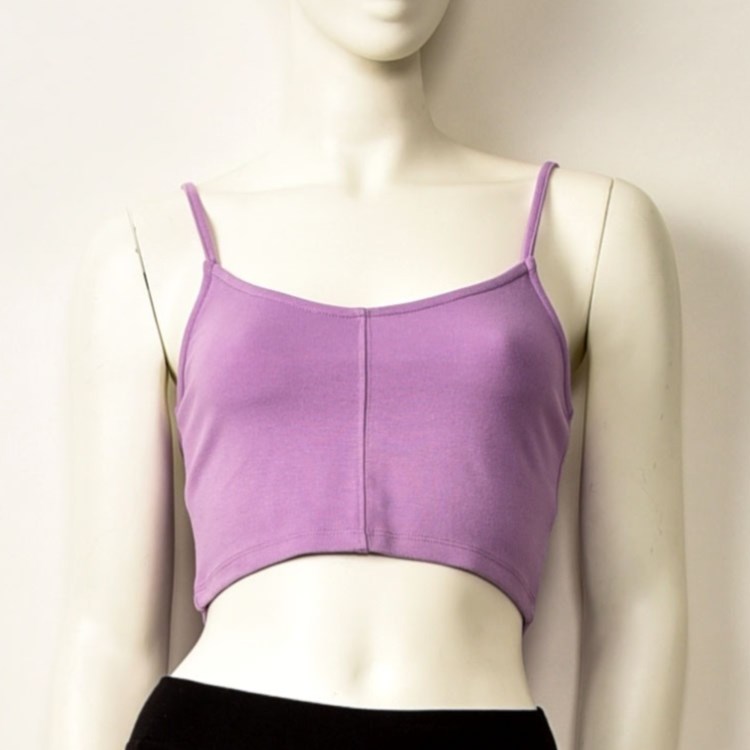 TOPSHOP・トップショップ STRAPPY SEAM BRALET/トップショップ腹見せパープルキャミソール 春 夏 トップス レディース ノースリーブ キャミソール タンクトップ 4サイズ お洒落 パープル 下着 インナー 無地 ショート丈 当日発送 インポート