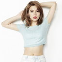 「TOPSHOP・トップショップ」SS RIB CROP TEE トップス レディース Tシャツ 送料無料 半袖 カットソー グレー ショート丈 クルーネック..