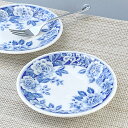 アウトレット ブルー ローズ 14.5cm 丸皿 プレート 日本製 美濃焼 陶器 洋食器 お菓子皿 取り皿 デザート かわいい食器 食器 おしゃれ カフェ風 か...