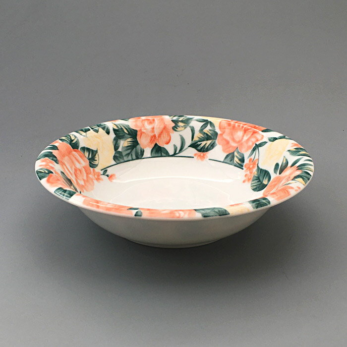 クイーン ローズ クープ 17cm サラダ ボール 鉢 サラダ皿 デザート パスタ 洋食器 白 丸 日本製 陶器 ..