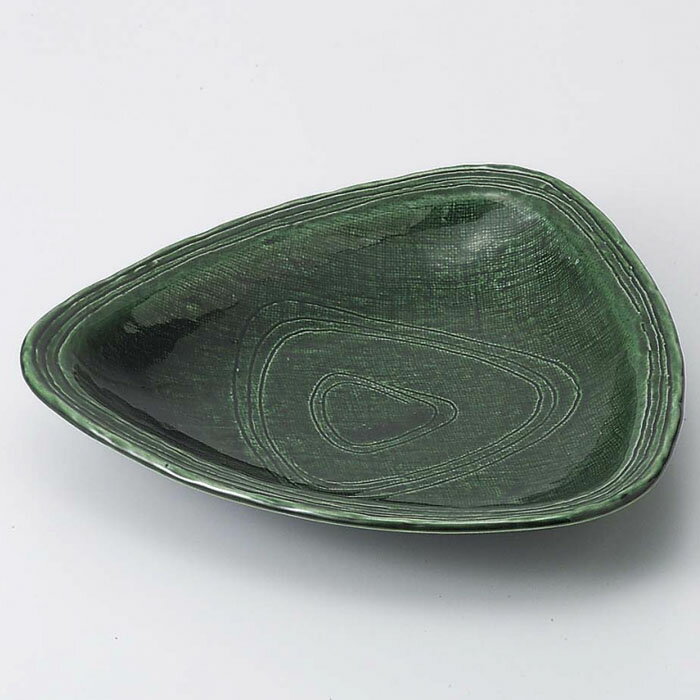 織部15cm三角皿食器日本製陶器美...