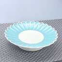 グリーン 菊型 高台 20cm 皿 盛皿 フルーツ デザート 前菜 和モダン おもてなし食器 来客用 日本製 陶器 丈夫 和食器 菓子皿 向付 美濃焼