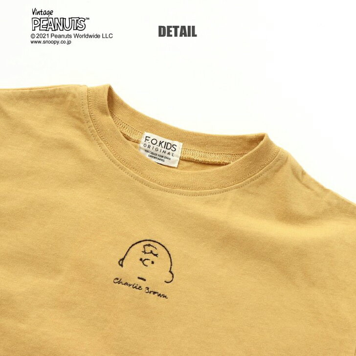 PEANUTS コラボ 半袖 Tシャツ ヴィンテージ 80cm-140cm F.O.KIDS キッズ 子供服 男の子 女の子 子供 こども こども服 男児 女児 男 女 ベビー キッズ ジュニア トップス Tシャツ 半袖 R307031 FO