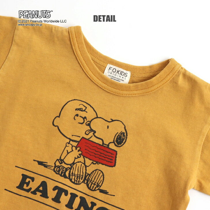 PEANUTS SNOOPY スヌーピー 半袖 Tシャツ 80cm-140cm F.O.KIDS キッズ 子供服 男の子 女の子 子供 こども こども服 男児 女児 男 女 ベビー キッズ ジュニア トップス Tシャツ 半袖 R207031 FO