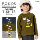 10 OFFクーポンあり ディズニーキャラクター Tシャツ 秋 長袖 キッズ ミッキー 男の子 女の子 薄手 おしゃれ 可愛い 80 90 100 110 120 130 140 F.O.KIDS エフオーキッズ FO