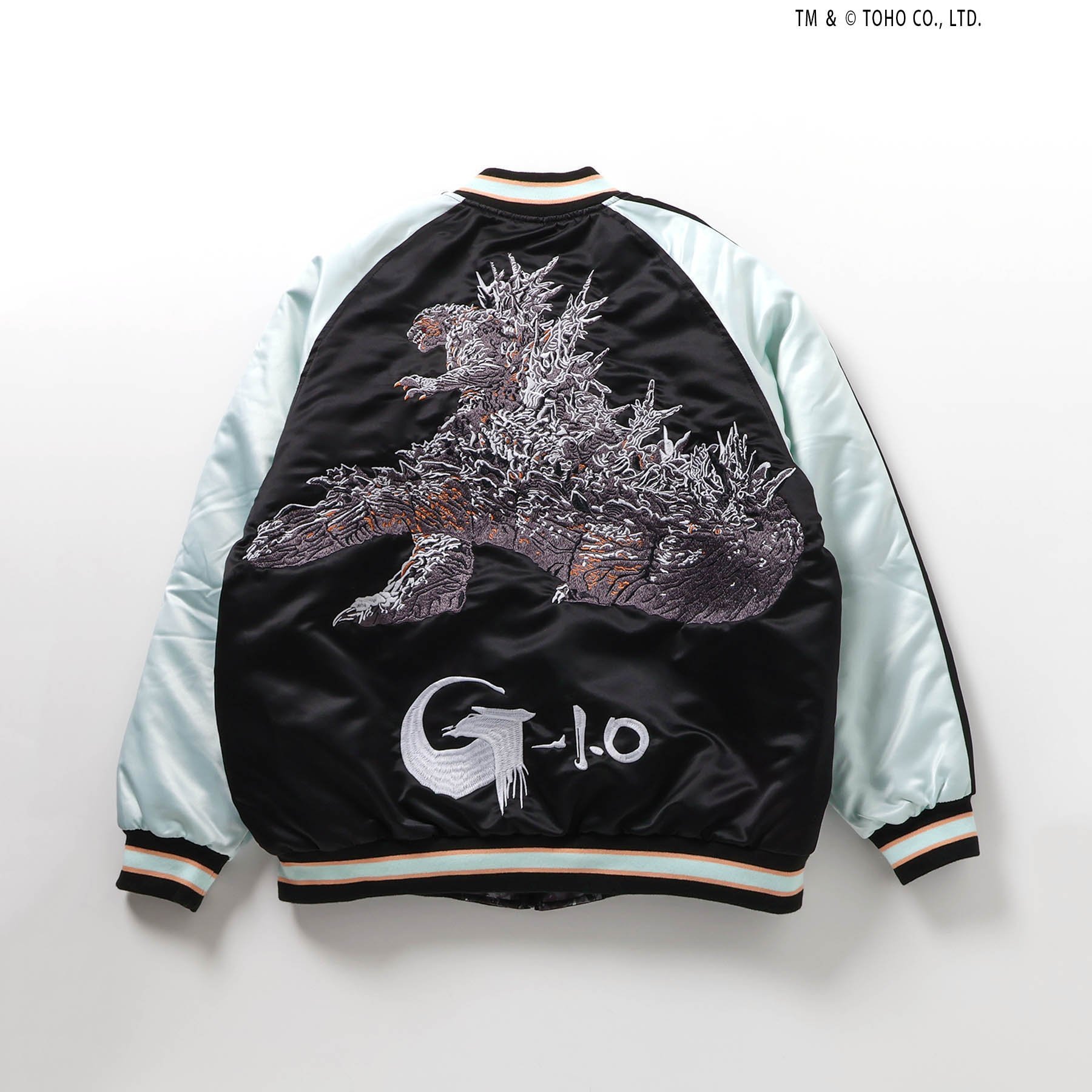 【クーポンで700円OFF】 ゴジラ スカジャン メンズ アウター お揃い 蓄光 光る リバーシブル ジュニア 防寒 暖かい 大人 男 女 秋 冬 おしゃれ かっこいい レディース かわいい フードなし ジャケット ブランド 上着 子供服 M L 防風 映画 160cm 165 170 175