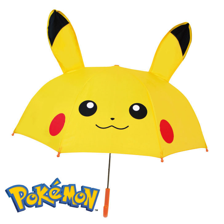 ポケモン ピカチュウ キッズ 傘 47cm 男の子 女の子 子供 こども かわいい キャラクター傘 耳付き傘 傘 8本骨 長傘 雨具 こども傘 幼稚園 小学生 通学 通園 プレゼント キッズ 透明窓付き 安全 軽量 ポケットモンスター POCKET MONSTERのサムネイル