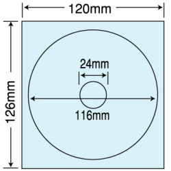 PFH-3(VP) 透明保護フィルム CD-R/DVD-R用 400シート 116×116mm 保護フィルム 内円小タイプ ナナクリエイト 東洋印刷 ナナラベル PFH3 保護シール