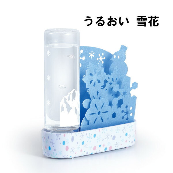 積水樹脂 気化式加湿器 うるおい 雪花 自然気化式ECO加湿器 積水樹脂 雪の結晶 ブルー ミニボトル付き本体