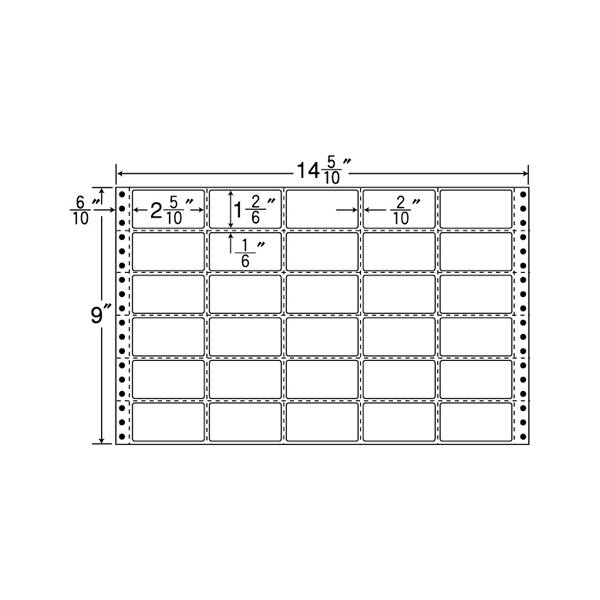M14J(VP5)（ドットインパクトプリンタ用　宛名・表示ラベル）【連帳ラベル】ナナクリエイト　東洋印刷　ナナラベル(2)