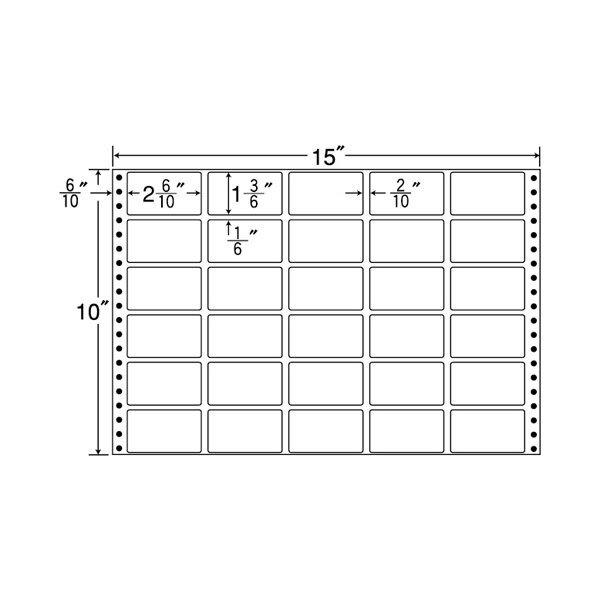 M15R(VP5)（ドットインパクトプリンタ用　宛名・表示ラベル）【連帳ラベル】ナナクリエイト　東洋印刷　ナナラベル 1