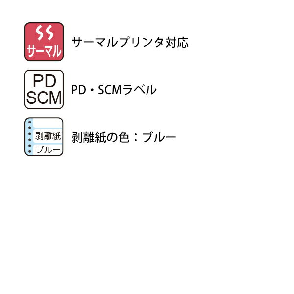 TM-3C(VP) サーマルプリンタ用PDラベル 青セパ TM3C ハイクオリティタイプ ブルーセパ Cタイプタテ 2面 2000折入り 3