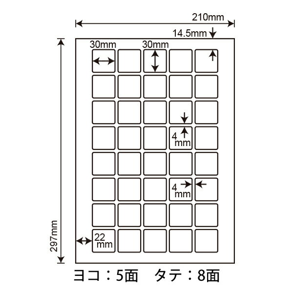 SCL-71(VP3) A4 40面 30×30mm 耐水光沢ラベル 1200シート 正方形 耐水光沢紙シール カラーレーザープリンタ用 SCL71 シートカットラベル 生活耐水 光沢感 つや有り 2