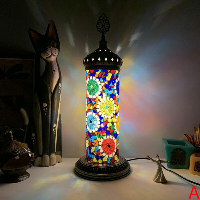 トルコランプ 職人手作り カラーガラス スタンドランプ 間接照明 常夜灯 リビング 寝室 レストラン カ..