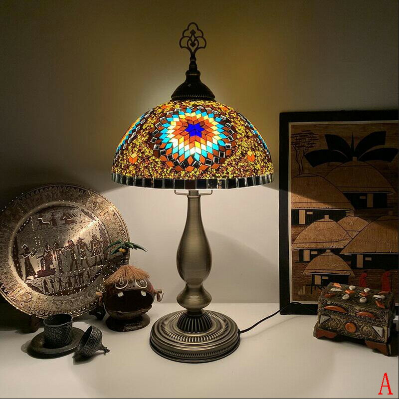 ヨーロッパ カラーガラス　スタンドランプ　職人手作り 間接照明　常夜灯　リビング、寝室、レストラン、カフェー、ホテル、民宿、バー　飾り