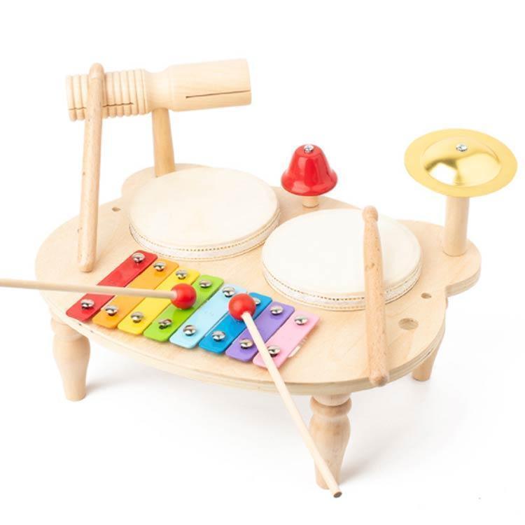 NANA-LIFEの楽器 おもちゃ 玩具 赤ちゃん 幼児 子ども 知育玩具 木製 木のおもちゃ 太鼓 男の子 女の子 鉄琴 音楽 プレゼント 出産祝い 誕生日 組み｜アングル2