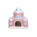 ハムスター ハウス 隠れ家 夏 陶器 お城 ピンク 青 かわいい ひんやり 快適 日陰 小動物 チンチラ リス ケージ内装 遊び場 砂浴び ベッ