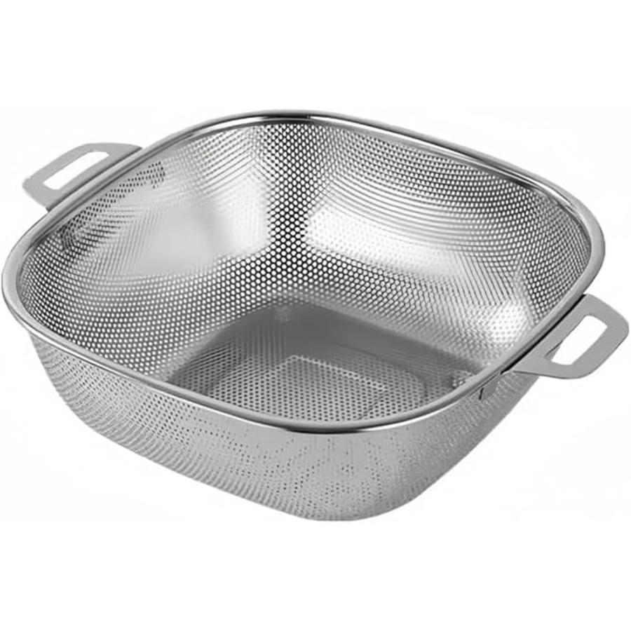 水切りカゴ 漏れ鉢 こし器 パンチング ざる 304ステンレスアスファルトバスケット 水切りボール 洗い野..