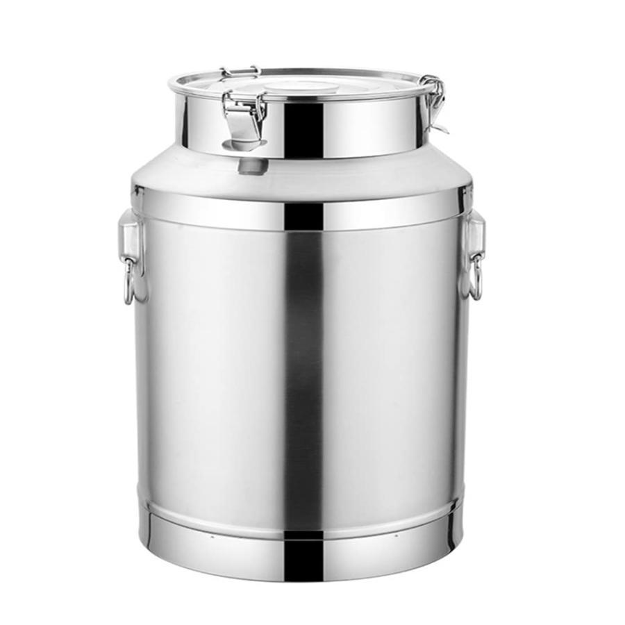ステンレス密封バレル 業務用 ミルク缶 防漏ミルクバケツ ワインのバケツ 牛乳輸送食品容器 液体貯蔵容器 食品貯蔵キャニスター 家庭用 (5L)