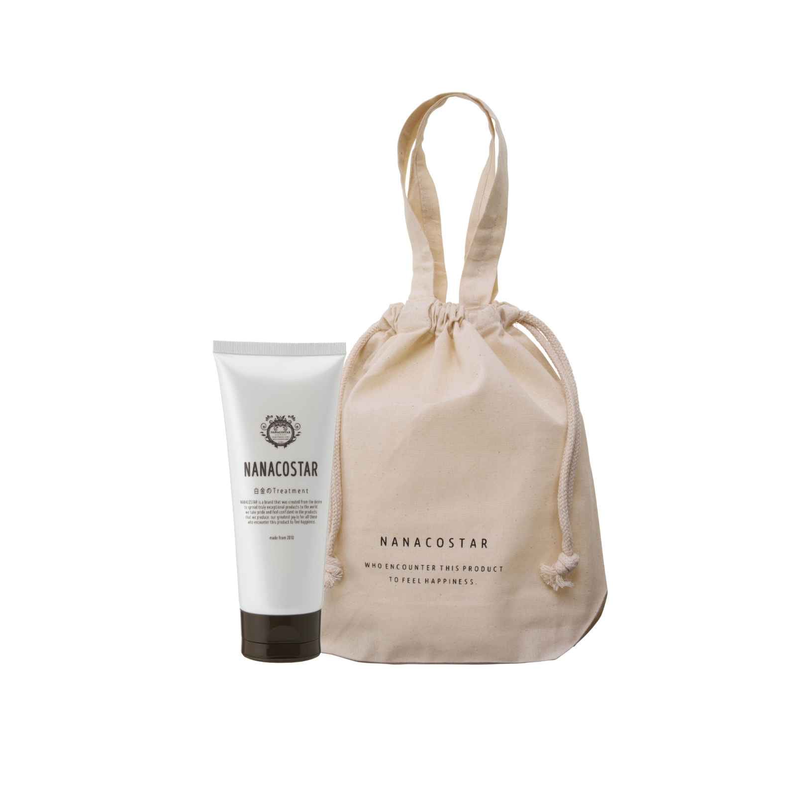 NANACOSTAR公式 白金のトリートメント 巾着トートバッグセット ナナコスター パサつき・ダメージ・多毛..
