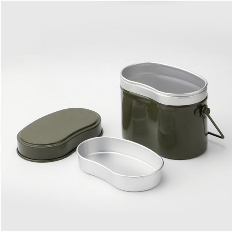戦闘飯盒 2型 ソロキャンプ 戦闘 飯盒 2合炊き 自衛隊飯盒 クッカー 吊り手つき 水...