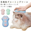 猫ブラシ スチームブラシ マッサージブラシ 犬 猫 抜け毛取り スプレー付き 充電式 噴霧式ペットコーム マッサージ用 3In1 多機能猫グルーミングブラシ ペ...