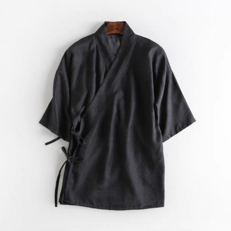 簡単 半襦袢 レディース 初心者 襦袢 ブラック きもの Tシャツ インナー 衿付き 着...