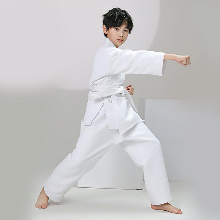 空手着 100-180cm 上下＋帯 セット 3点セット 子供 大人 ジュニア 柔道着 道衣 小...