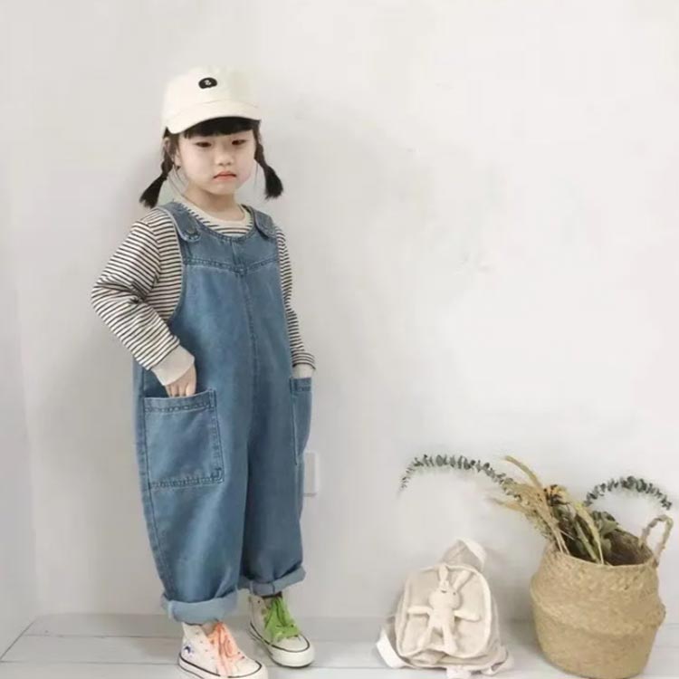 キッズ 女の子 オールインワン 子供服 パンツ ベビー 男の子 ジュニア 140 80 オーバーオール ブルー デニム 90 100 サロペット 120 130 110 2
