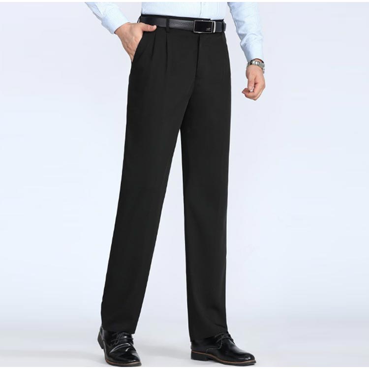 ビジネス スラックス ツータック メンズ ストレートパンツ 薄手 ビジネスパンツ 涼...
