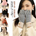 手袋 レディース ニット手袋 厚手 冬 防寒 ふわふわ 裏起毛 二層 ニット 保温 防寒 防風性 スマホ対応 グローブ ニットグローブ 防寒手袋 柔らかい 保温...