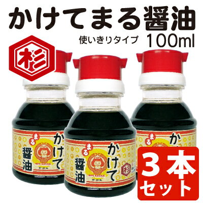 富山を代表する美味しいだし醤油！ポイント3倍 【減塩だし醤油】 かけてまる醤油 100ml×3本セット 杉野味噌醤油(株)